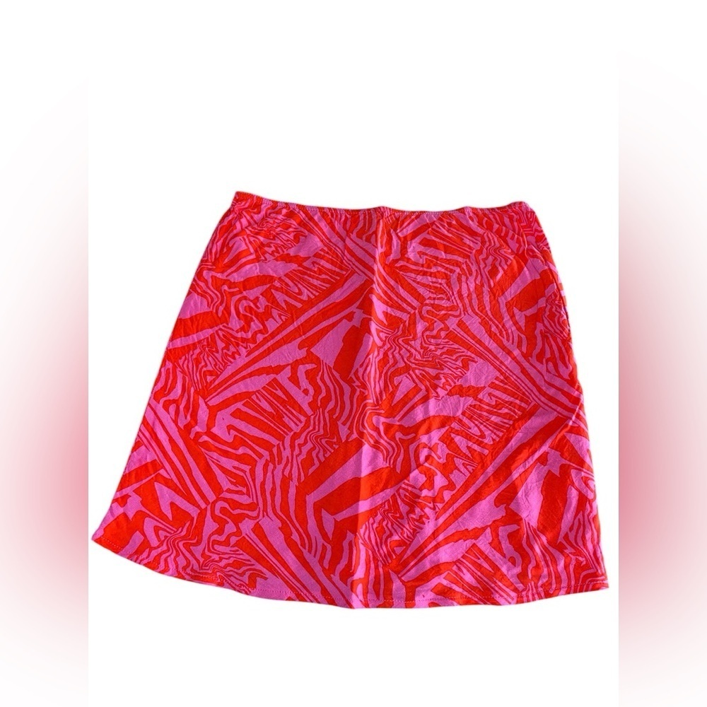 ASOS Red Pink Mini Skirt Women’s 6 Retro 70s 90s Summer Spring Coquette Indie